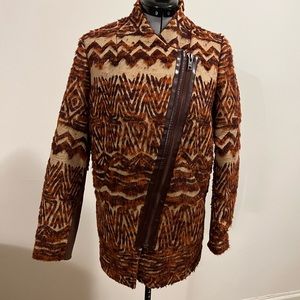 Free people faux fur carpet jacket